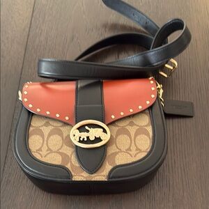 Coach Black and Brown Crossbody Bag